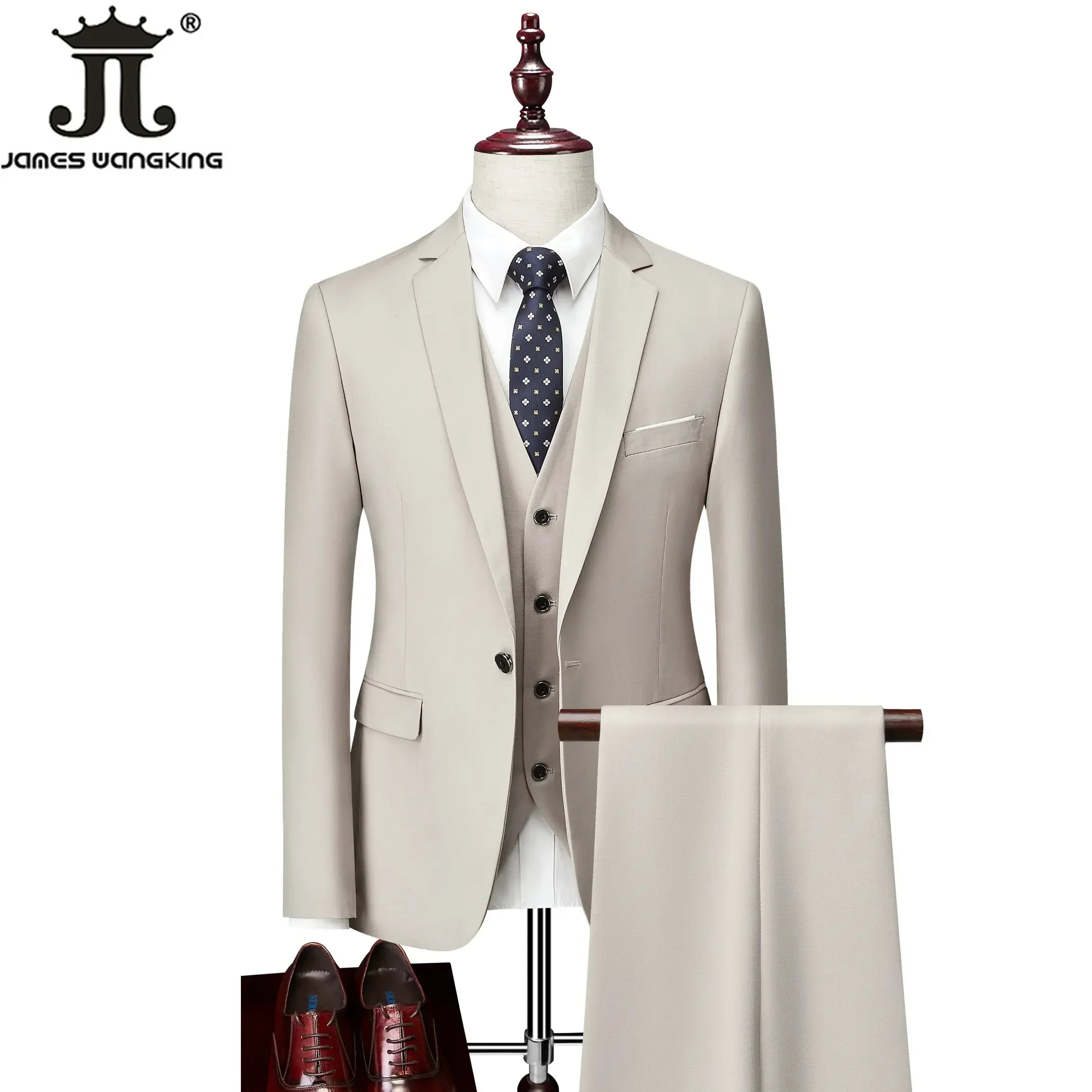 Men's Formal Slim Fit Suit Set, 2- or 3-Piece, M-6XL