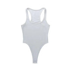 Sleeveless Knit Bodysuit Hot Summer Sexy Bodycon Off Shoulder Halter Tops Casual Street Bodice For Women ClubWear
