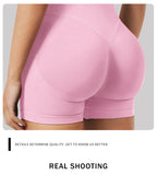 Women's summer shorts low waist seamless shorts gym shorts yoga shorts running shorts and high stretch cycling training shorts