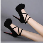 Sexy High Heels Ladies Stilettos Strappy Pumps Women's Sandals Summer Shoes Platform Heels Woman Ankle Strap Shoes