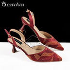 Festive Elegance:High Quality Women's Pumps Fashion Design For Nigeria Wedding Party Ladies Shoes Spot Goods