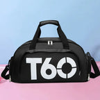 Large Capacity Gym Bag with Shoe Compartment and Wet Pocket