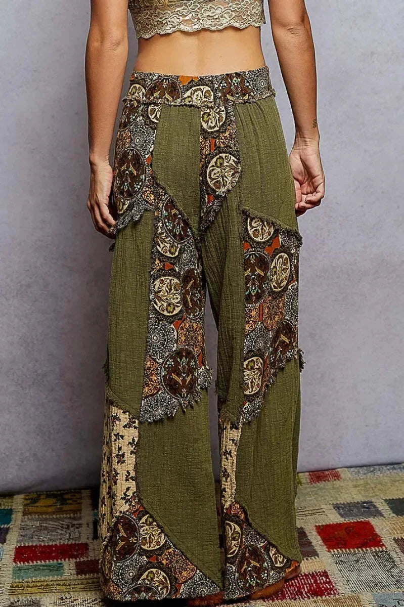 2026 New Women Pink 3D Floral Print Long Pants Elegant High Waist Straight Leg Trousers Casual Party Fashion Streetwear Bottoms