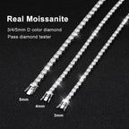 S925 Sterling Silver Moissanite Tennis Bracelet