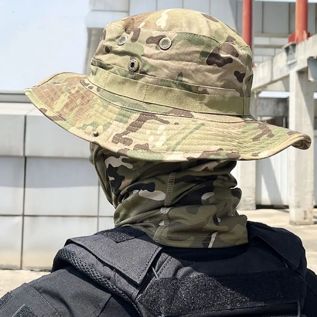 Outdoor UV Protection Boonie Hat with Face Neck Cover