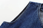 Women's Vest 2025 New Fashion Denim Vest Top Ladies Casual Cropped Sleeveless Jacket Coat Streetwear Waistcoat Outerwears