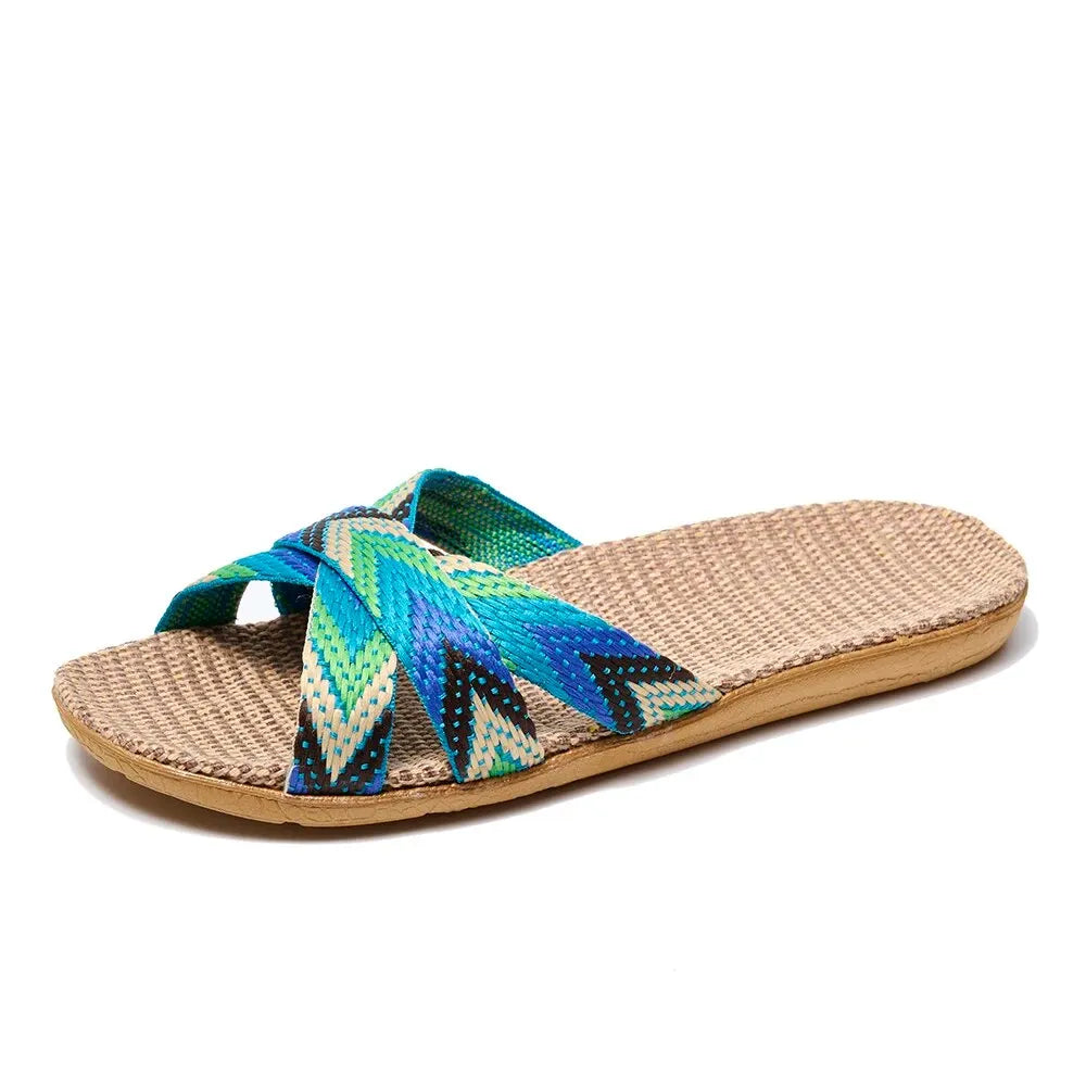 Lightweight Linen Home Slippers for All Day Comfort