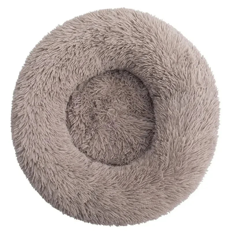 Round Pet Bed for Large Dog Bed Super Soft Cat Bed Plush Dog House for Medium Dog House Winter Warm Sleeping 40-90cm 6 Sizes