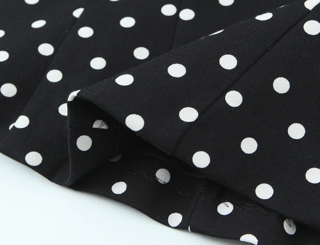2026 Women New Fashion Suit Sexy Sleeveless Backless Polka Dot Halter Slim Short Top+Side Zipper Casual Short Skirts