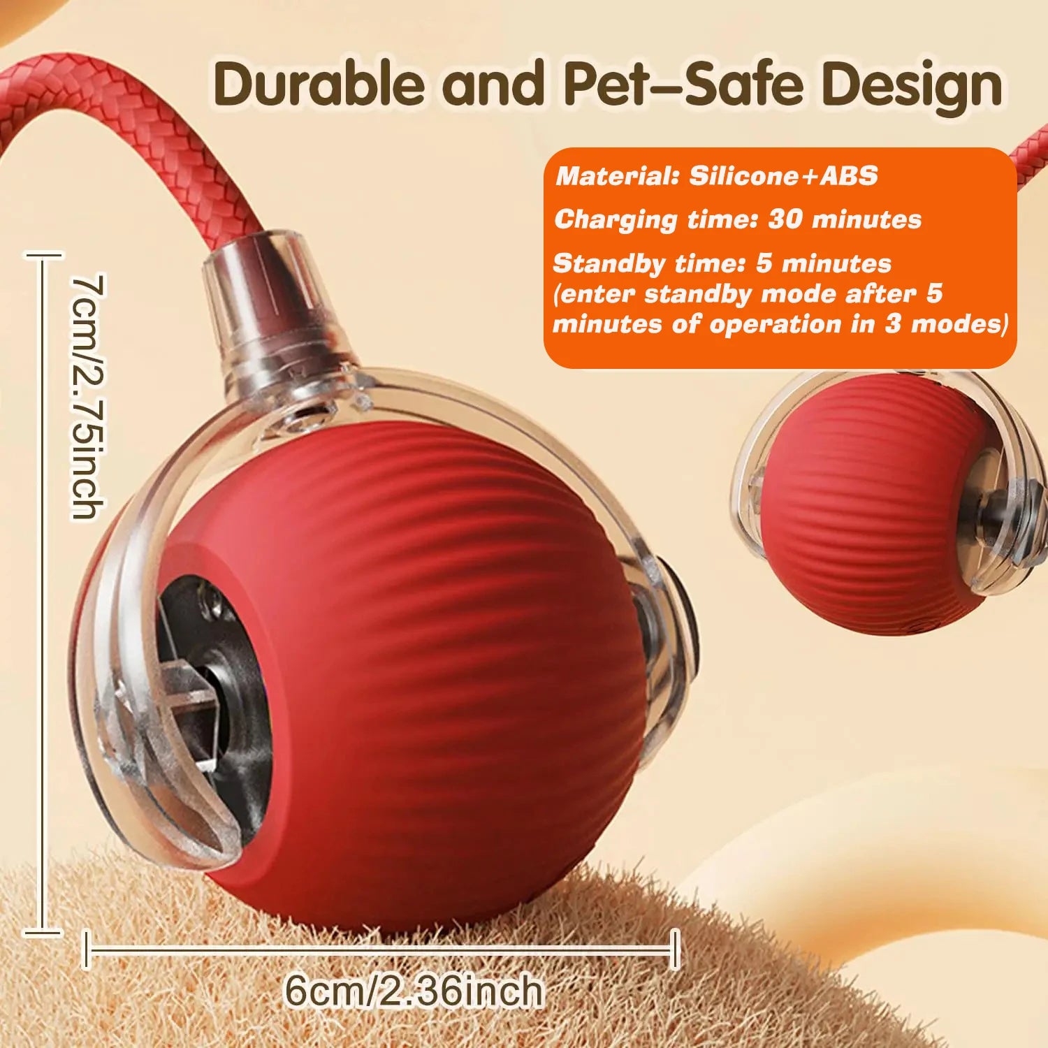 New Dog Interactive Ball Toy  Automatic Rolling Dog Ball Rechargeable Smart Puppy Interactive Toy Intelligent Balls Toy for Dogs