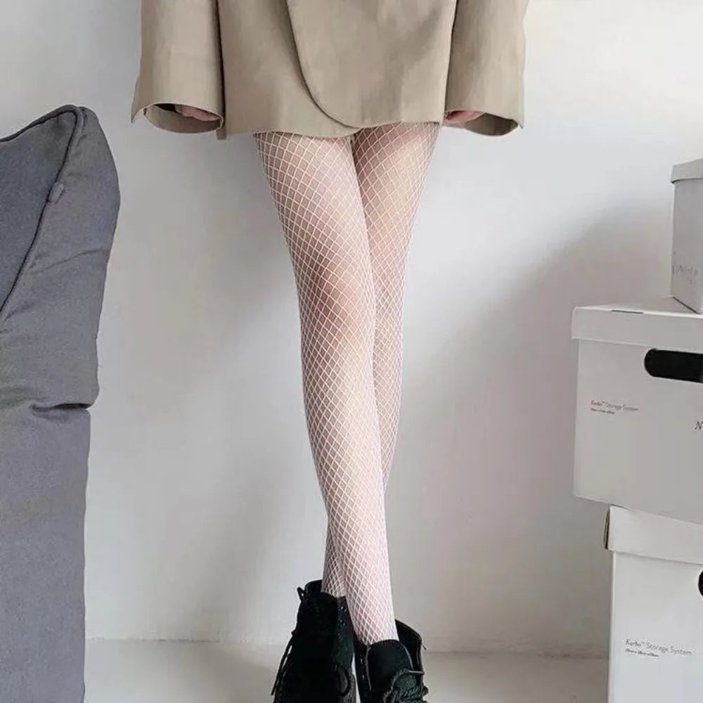 Sexy Women's Long Fishnet Black Summer Thigh High Waist Hosiery Body Stockings Fish Net Pantyhose Mesh Nylon Tights Lingerie