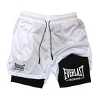 Everlast Double Layer Compression Shorts for Fitness and Basketball