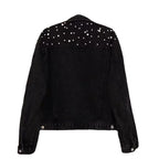Denim Coat Women Denim Coat Turn Down Collar Single Breasted Full Sleeve Jackets Loose Casual Regular Short Jacket 2024