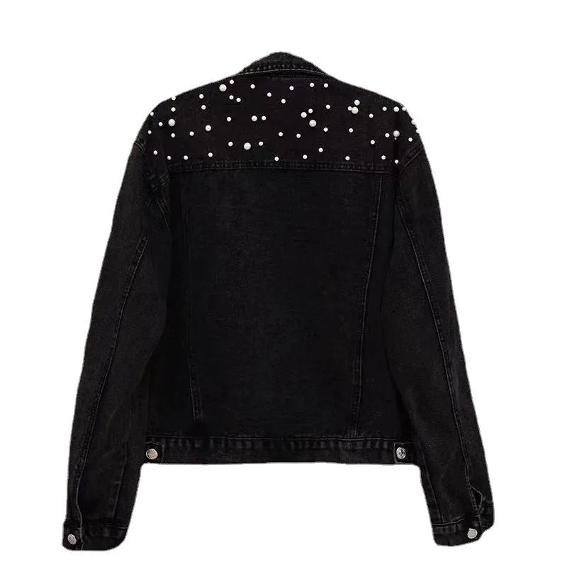 Denim Coat Women Denim Coat Turn Down Collar Single Breasted Full Sleeve Jackets Loose Casual Regular Short Jacket 2024