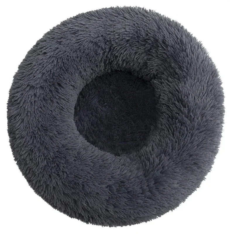 Round Pet Bed for Large Dog Bed Super Soft Cat Bed Plush Dog House for Medium Dog House Winter Warm Sleeping 40-90cm 6 Sizes
