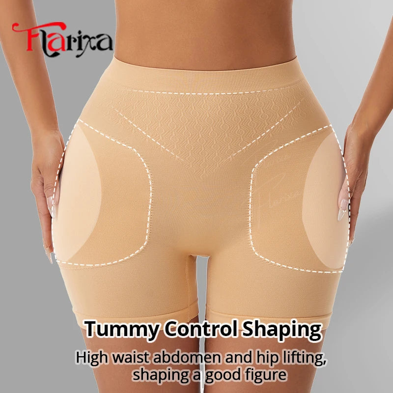 Flarixa Butt Lifter Shaper Panties With Removable Pads Women Hip Dips Shapewear Shorts Hip Enhancer Underwear Body Shaper