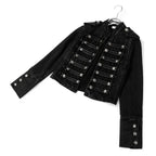Streetwear Casual Loose Button Split Short Denim Jacket Women Fashion Spring Autumn 2026 Stand Collar Long Sleeve Jean Jacket