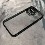 Luxury Plating Square Frame Clear iPhone Case