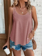 Large Big 5xl Women Leisure Simple Boho Camis Tops Women's Hollow Out Top Pullovers New Summer Casual Beach Shirts Clothing