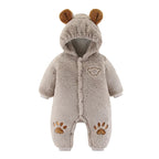 Winter Hooded Baby Romper with Cute Ears