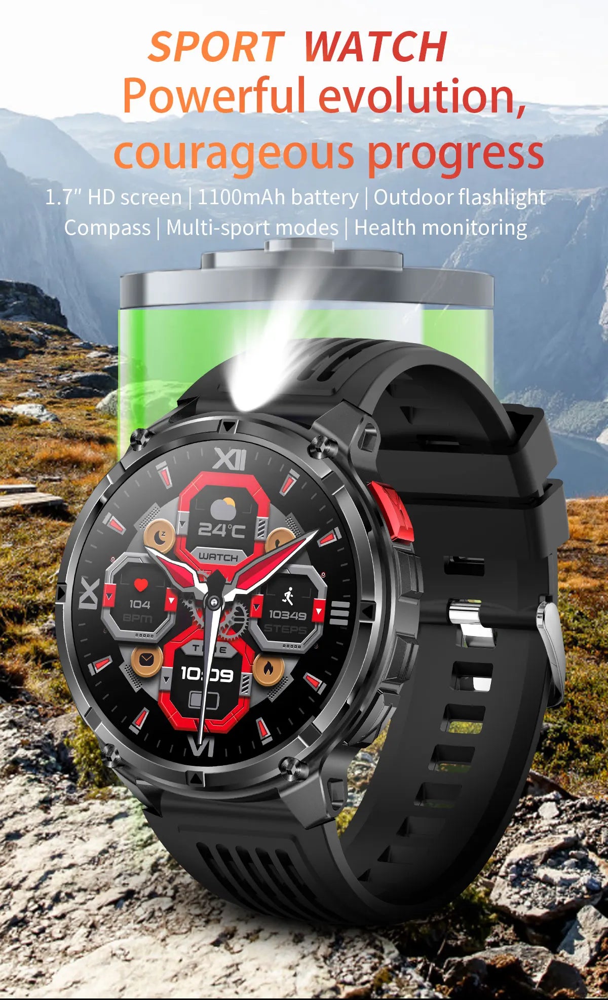 2026 New T-Rex3 Ultra 1100mAh Super Capacity Battery Adult Men Smart Watch 1.7" Large Screen Call 5ATM Waterproof Sports Watches