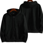 Men’s Casual Zipper Hoodie – Autumn Winter Long Sleeve Hooded Sweatshirt for Daily Wear & Sports