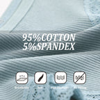 3PCS/Set Women’s Cotton Lace Bikini Panties – Low-Rise Breathable Soft Stretch Underwear (95% Cotton Comfort Fit) Sexy Low Rise Lace Brazilian Panties Hollow Out Soft Breathable Lingerie Female Bow Underwear S-XL