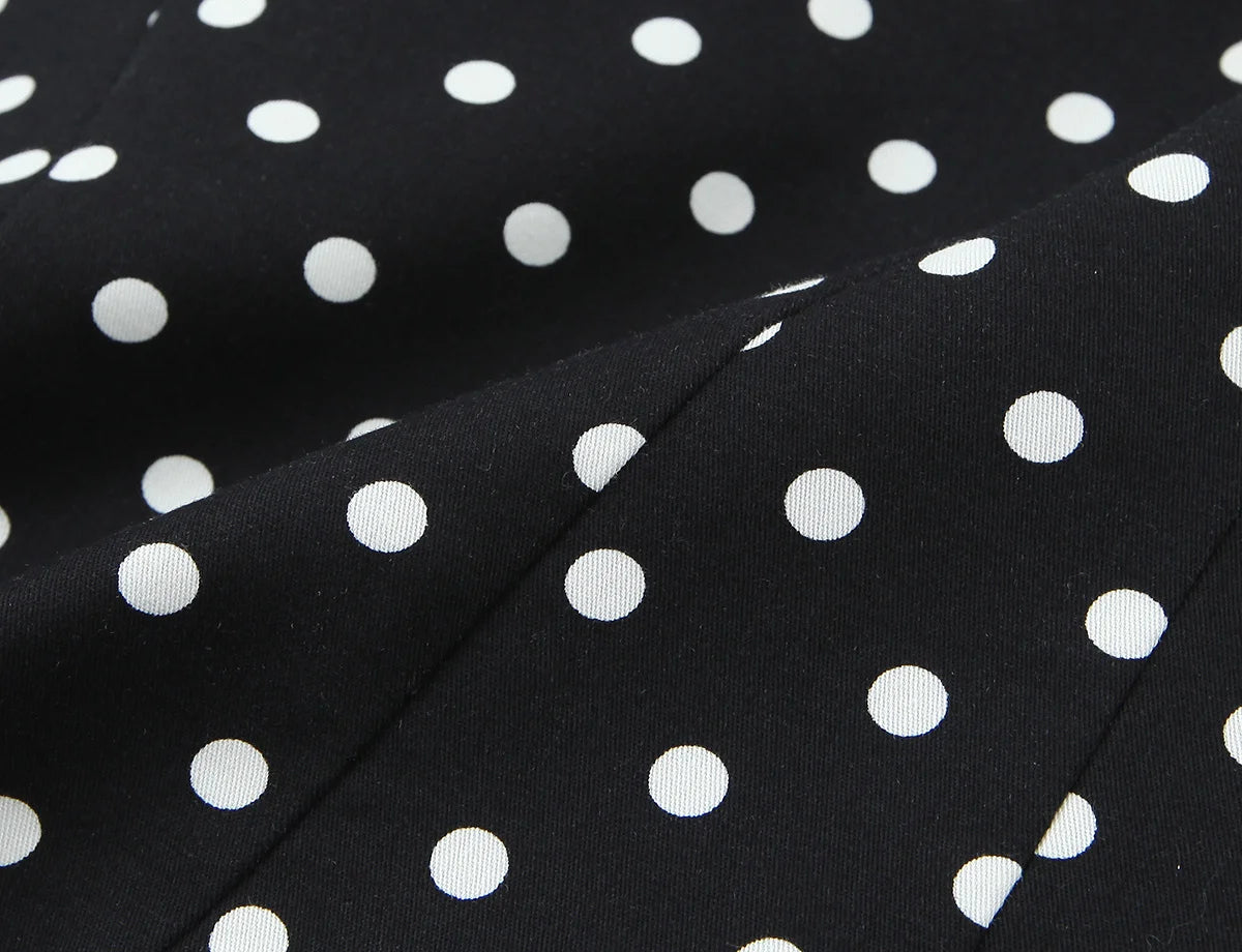 2026 Women New Fashion Suit Sexy Sleeveless Backless Polka Dot Halter Slim Short Top+Side Zipper Casual Short Skirts