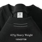 Heavy Wight 425 grams Men T Shirt Cotton Half Sleeve Brathable High Qaulity Round Neck Basic Tops Men Summer T-Shirt