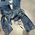 American Vintage Cropped Jackets Women Denim Chic Design Hip Hop Streetwear Young Slim Outwear Long Sleeve New Spring Popular