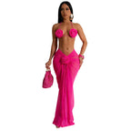 Flower pop three piece swimsuit