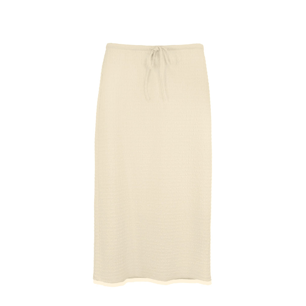CRINKLE CREAM SKIRT