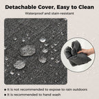 Set of 4 Outdoor Patio Cushion Set with Removable Covers
