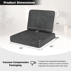 Set of 4 Outdoor Patio Cushion Set with Removable Covers
