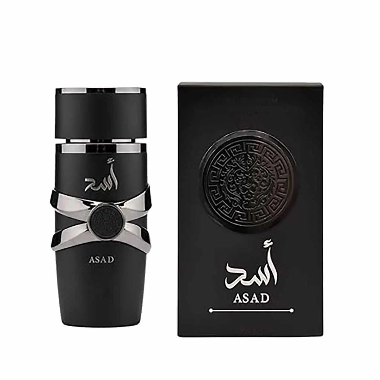 Lattafa Asad Elixir EDP 100ml spray combines the aroma of pink pepper, saffron, grapefruit, patchouli, frankincense and dry ambe