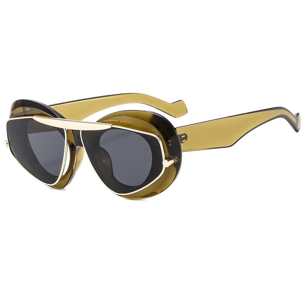 NEW Punk Oval Sunglasses