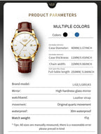 LIGE Fashion Brown Leather Watch Men Military Sports Men's Quartz Wristwatches Casual Waterproof Chronograph Relogios Masculino