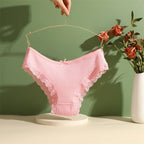 3PCS/Set Women’s Cotton Lace Bikini Panties – Low-Rise Breathable Soft Stretch Underwear (95% Cotton Comfort Fit) Sexy Low Rise Lace Brazilian Panties Hollow Out Soft Breathable Lingerie Female Bow Underwear S-XL