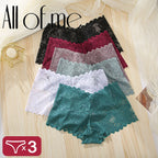 3Pcs Women Panties Lace Female Underpants Plus Size Underwear Large Size Lightweight Seamless Low Waist Briefs Breathable