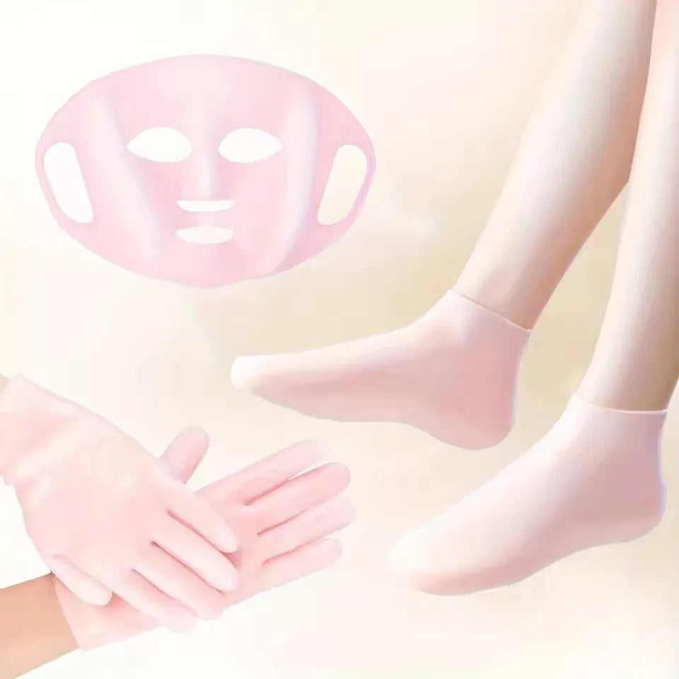 Silicone mask cover, reusable hydrating three-piece set