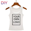 Customize Pattern DIY Picture Women Korean Tank Tops Thread Casual Street Vest Hip Hop Sleeveless Clothes Summer Y2K Woman Vests
