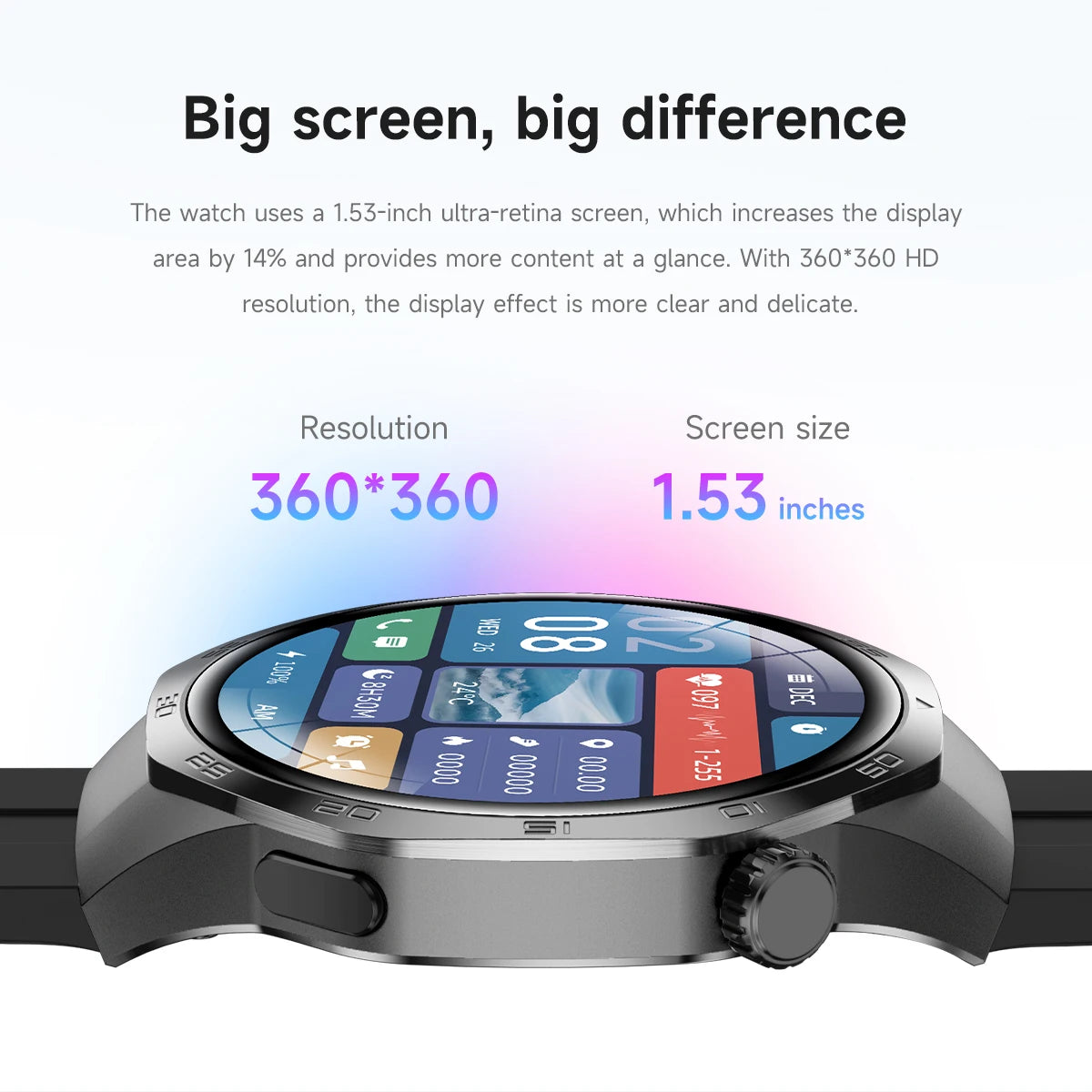 2026 Watch 5 Pro GPS Track Compass Smart Watch Men 360*360 AMOLED Screen NFC BT Call Waterproof Health Monitor Man Smartwatches
