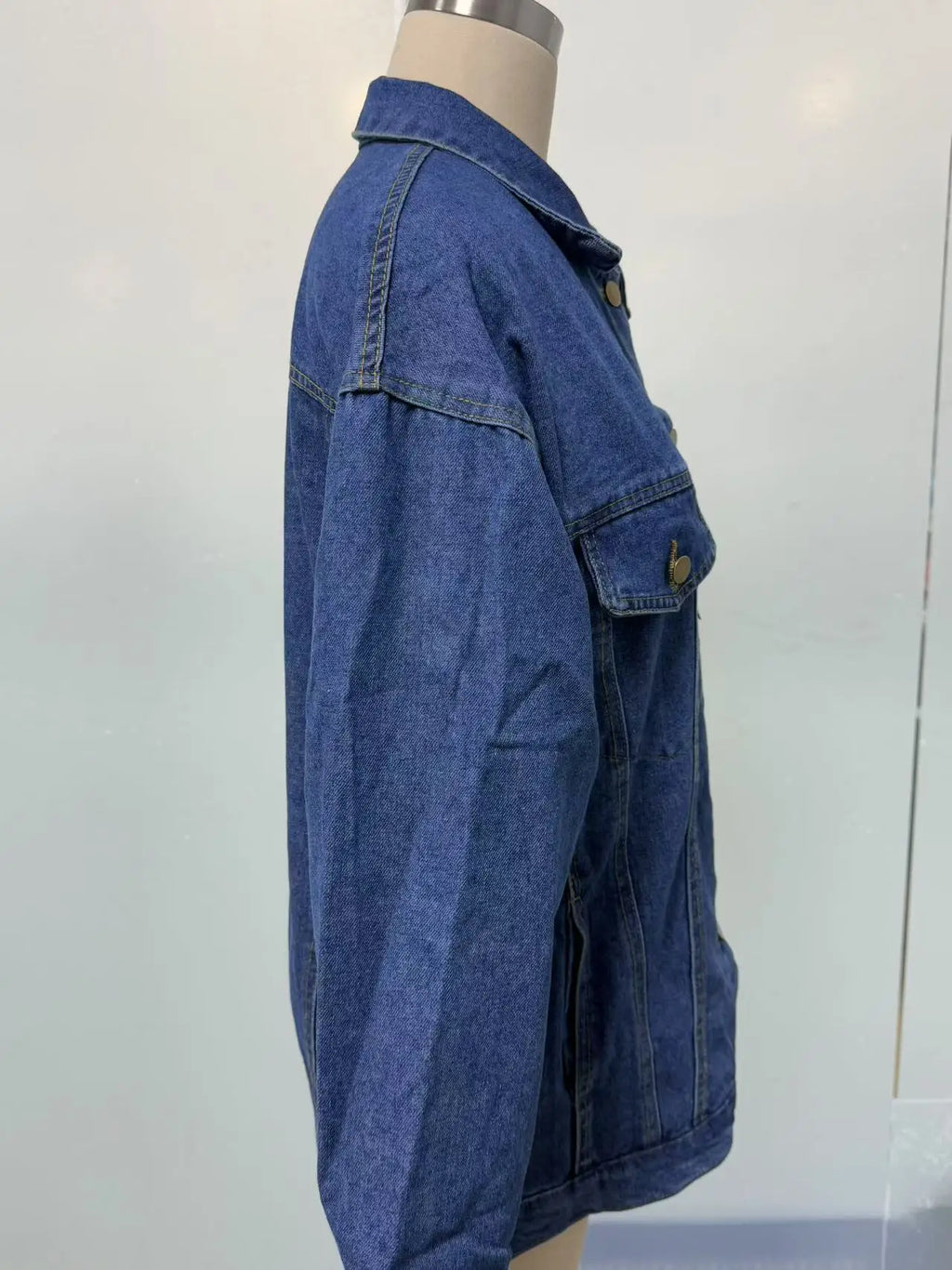 Women's Denim Jacket Denim Long Sleeve Oversized Button Jacket Fashion Jacket Autumn