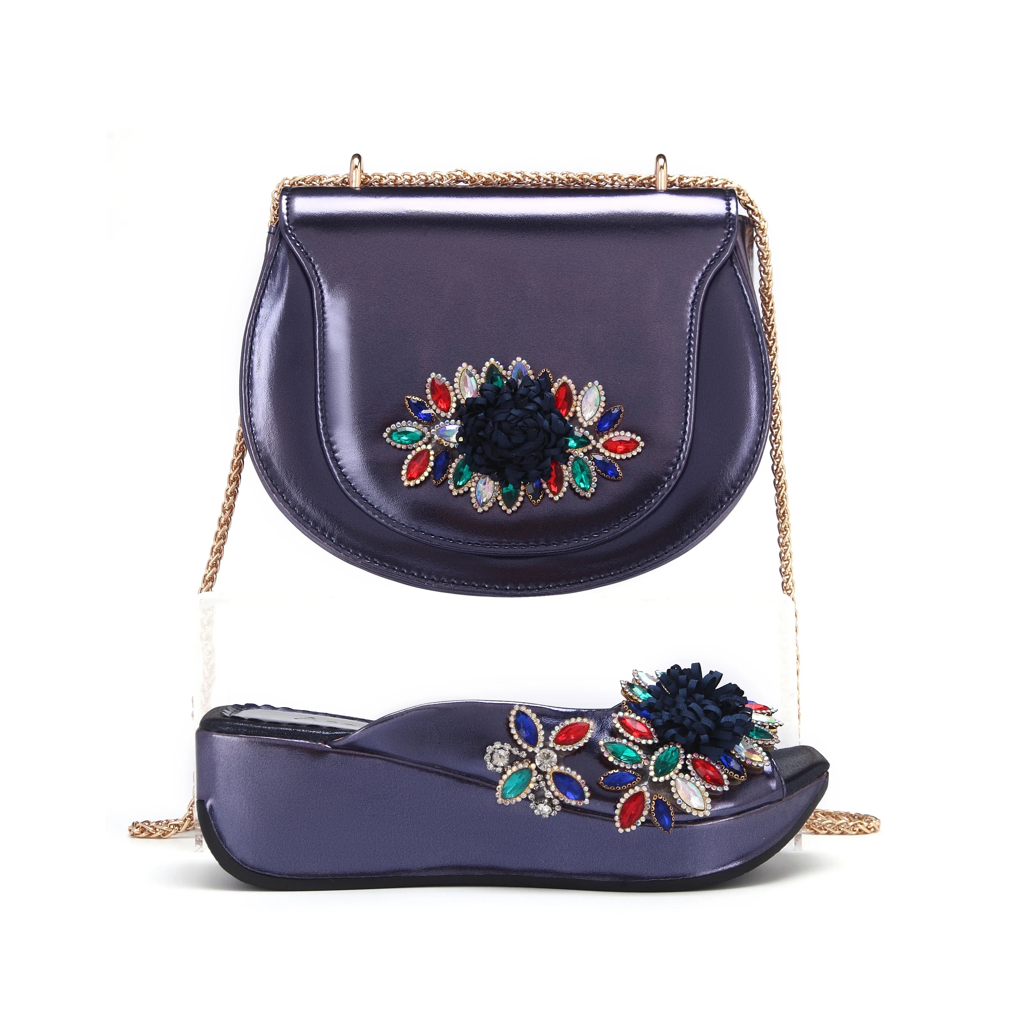 High Quality Style Ladies Shoes And Bags Set HWS1-15