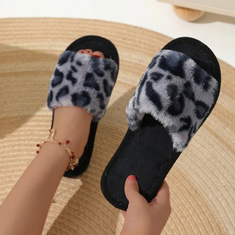 Warm Plush House Slides Non-Slip Comfortable Winter Slippers
