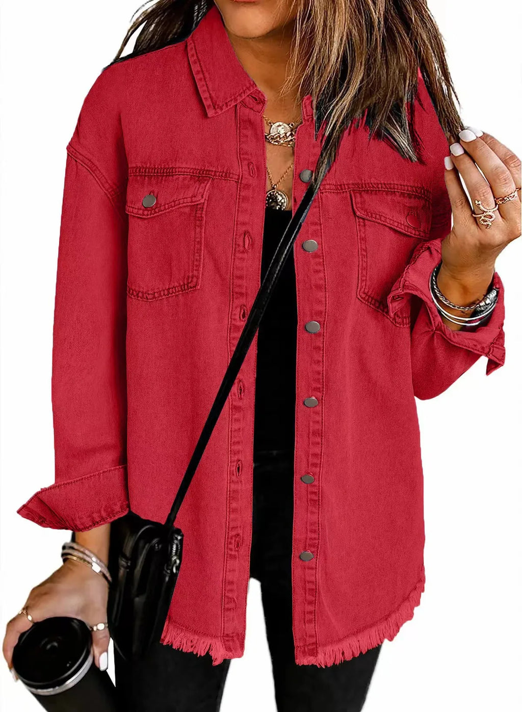 Women Denim Coat Shirt Coats Turn Down Collar Y2k Streetwear Open Stitch Jacket Single Breasted Casual Loose Jackets 2025