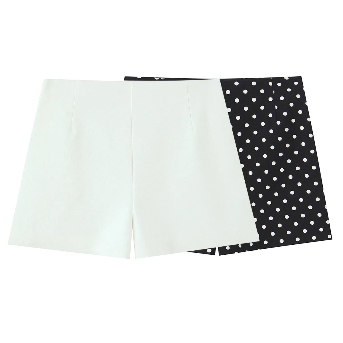 2026 Women New Fashion Suit Sexy Sleeveless Backless Polka Dot Halter Slim Short Top+Side Zipper Casual Short Skirts