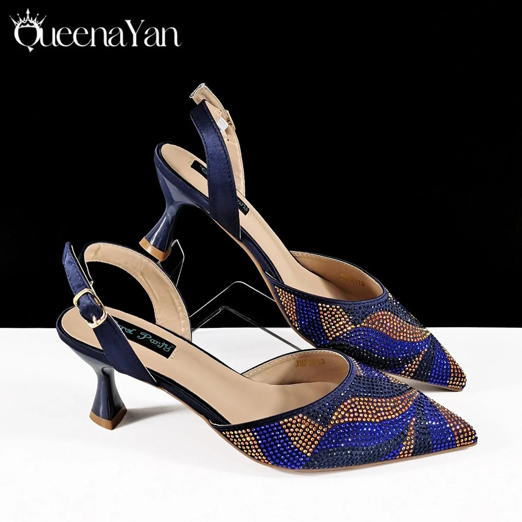 Festive Elegance:High Quality Women's Pumps Fashion Design For Nigeria Wedding Party Ladies Shoes Spot Goods