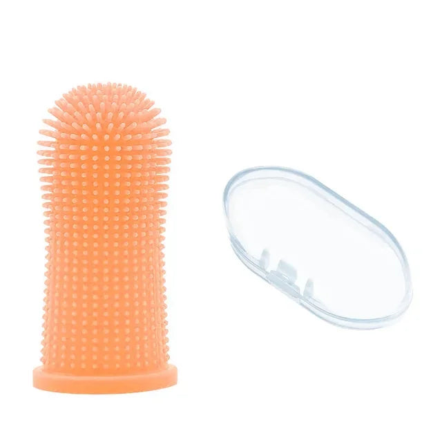 Dog Super Soft  pet Finger Toothbrush Teeth Cleaning Breath Care Nontoxic Silicone Tooth Brush Cat dog toothbrush pet products