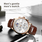 LIGE Casual Men Watch Luxury Leather Waterproof Sport Quartz Wristwatch Chronograph Military Watch for Men Relogio Masculino